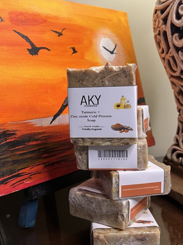 Turmeric + 2% Zinc OxideCold process soap
